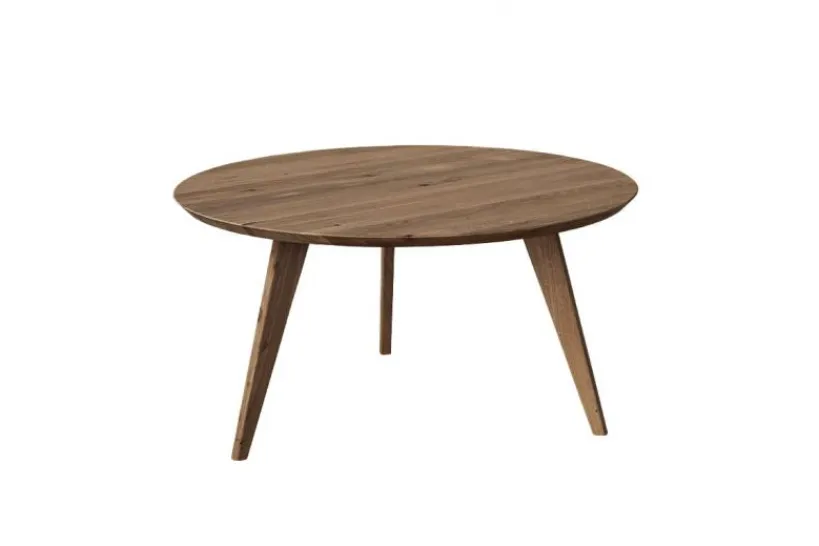 Arrediorg Tavolino rotondo rovere massello 90 cm ORBETELLO
