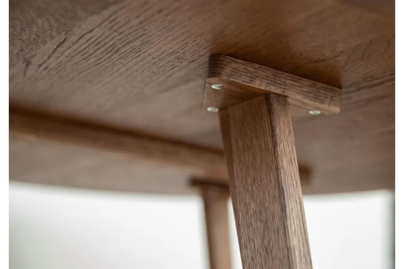 Arrediorg Tavolino rotondo rovere massello 90 cm ORBETELLO