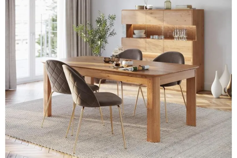 Arrediorg Tavolo da pranzo 8 posti legno massello naturale 100x200