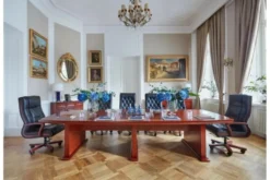 Arrediorg Tavolo da riunione in legno per ufficio PRESTIGE S610 3,6 Metri