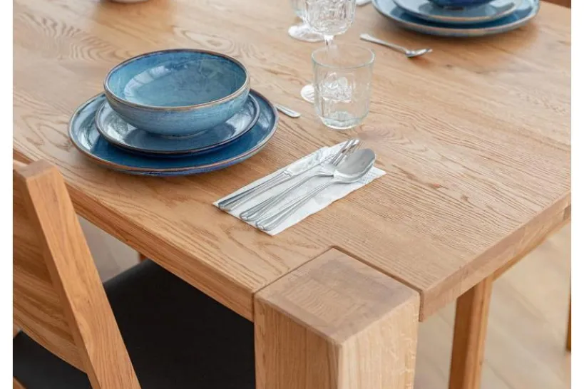 Arrediorg Tavolo legno massello di scortecciato 90x180 SIENA