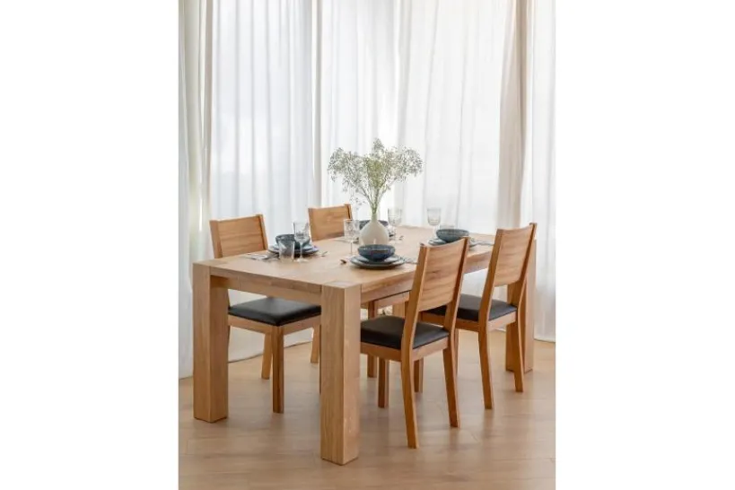 Arrediorg Tavolo legno massello di scortecciato 90x180 SIENA