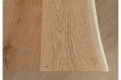 Arrediorg Tavolo legno massello scortecciato gambe nere in metallo 90x180 GAVARDO