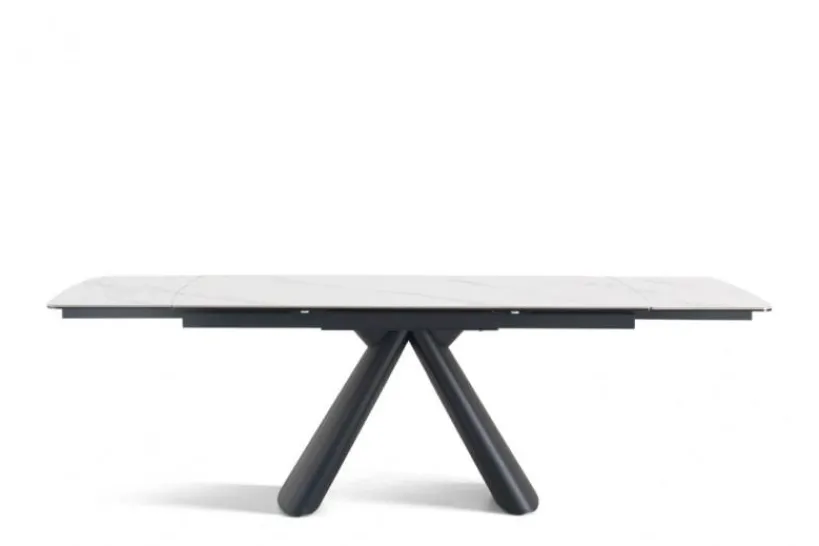 Arrediorg Tavolo moderno allungabile 160/240 cm stile marmo bianco OBSIDIAN