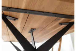 Arrediorg Tavolo moderno ovale in legno massello e metallo nero 160x90 SISTINA
