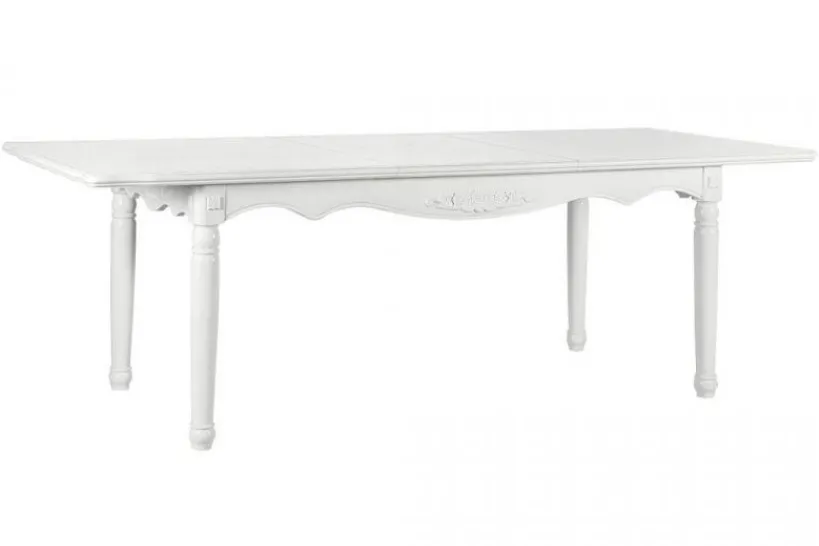 Arrediorg Tavolo provenzale allungabile in legno bianco Princess 828