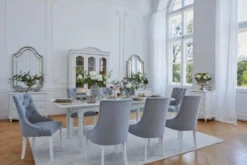 Arrediorg Tavolo provenzale allungabile in legno bianco Princess 828