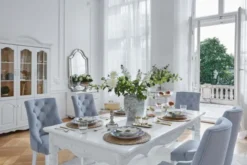 Arrediorg Tavolo provenzale allungabile in legno bianco Princess 828