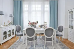 Arrediorg Tavolo provenzale allungabile in legno bianco Princess 828