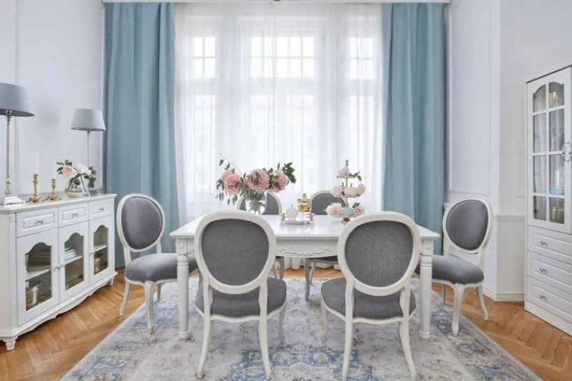 Arrediorg Tavolo provenzale allungabile in legno bianco Princess 828