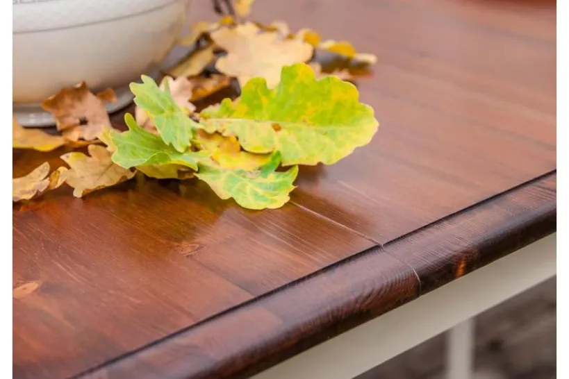 Arrediorg Tavolo rettangolare allungabile massello di pino bianco e color noce shabby chic