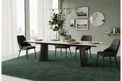 Arrediorg Tavolo rettangolare allungabile 12 posti 200/280 cm effetto marmo NEXUS