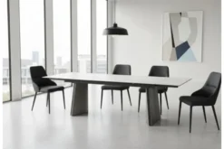 Arrediorg Tavolo rettangolare allungabile 12 posti 200/280 cm effetto marmo NEXUS