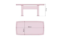 Arrediorg Tavolo riunione per ufficio stile classico PRESTIGE S610 1,8 Metri