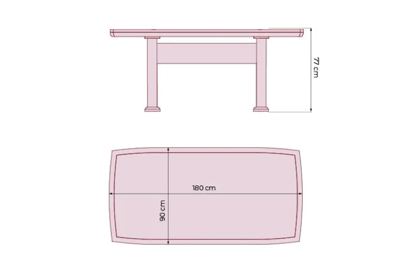 Arrediorg Tavolo riunione per ufficio stile classico PRESTIGE S610 1,8 Metri
