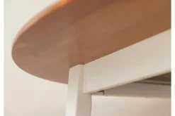 Arrediorg Tavolo rotondo allungabile pino massello bianco rovere 8/10 posti