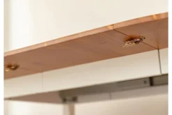 Arrediorg Tavolo rotondo allungabile pino massello bianco rovere 8/10 posti