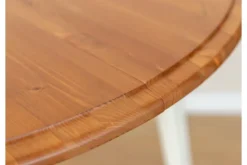Arrediorg Tavolo rotondo allungabile pino massello bianco rovere 8/10 posti
