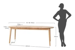 Arrediorg Tavolo rotondo allungabile rovere massello da 90 cm a 190 cm Orbetello