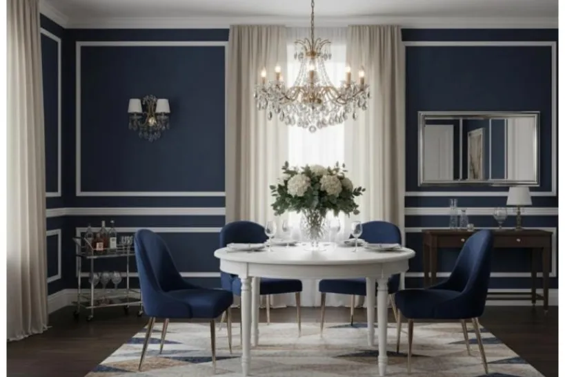 Arrediorg Tavolo rotondo bianco stile provenzale Princess 832