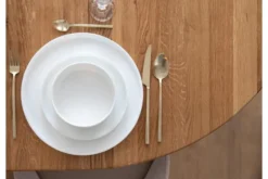 Arrediorg Tavolo rotondo in massello da pranzo allungabile da 90 cm a 140 cm Orbetello