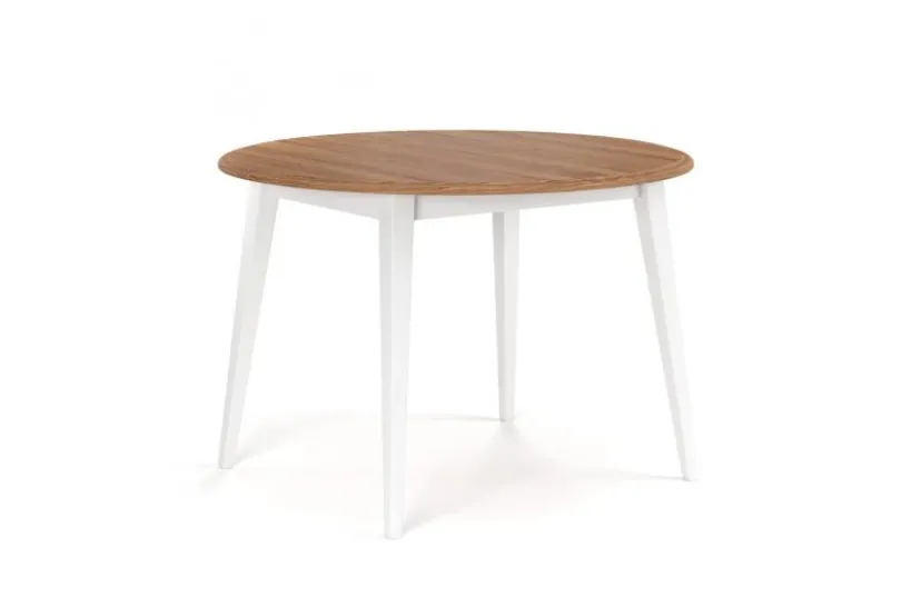 Arrediorg Tavolo rotondo pino massello bicolore rovere shabby chic