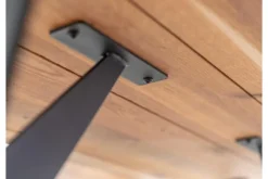 Arrediorg Tavolo massello design moderno gambe a cavalletto in metallo 90x180 CASERTA