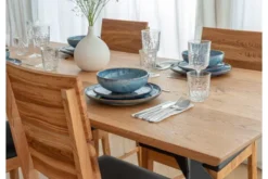 Arrediorg Tavolo massello design moderno gambe a cavalletto in metallo 90x180 CASERTA