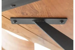 Arrediorg Tavolo massello design moderno gambe a cavalletto in metallo 90x180 CASERTA
