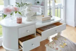 Arrediorg Toilette camera da letto con specchio Princess 806 colore Bianco
