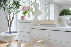 Arrediorg Toilette camera da letto con specchio Princess 806 colore Bianco