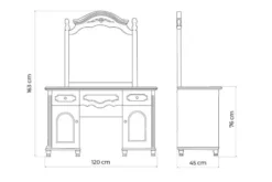 Arrediorg Toilette con specchio Princess 893 colore Bianco