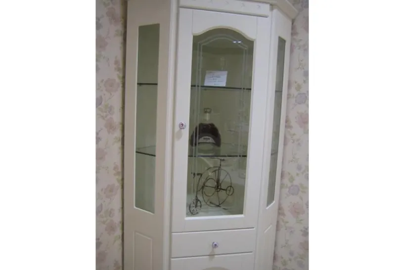 Arrediorg Vetrina ad angolo Princess 830 colore Bianco