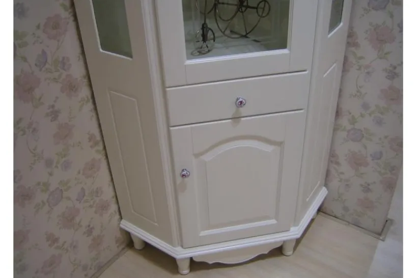 Arrediorg Vetrina ad angolo Princess 830 colore Bianco