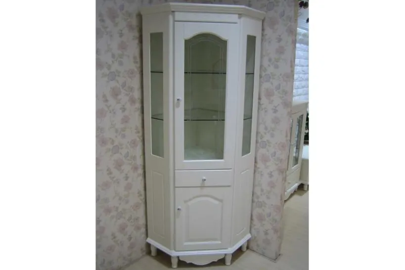 Arrediorg Vetrina ad angolo Princess 830 colore Bianco
