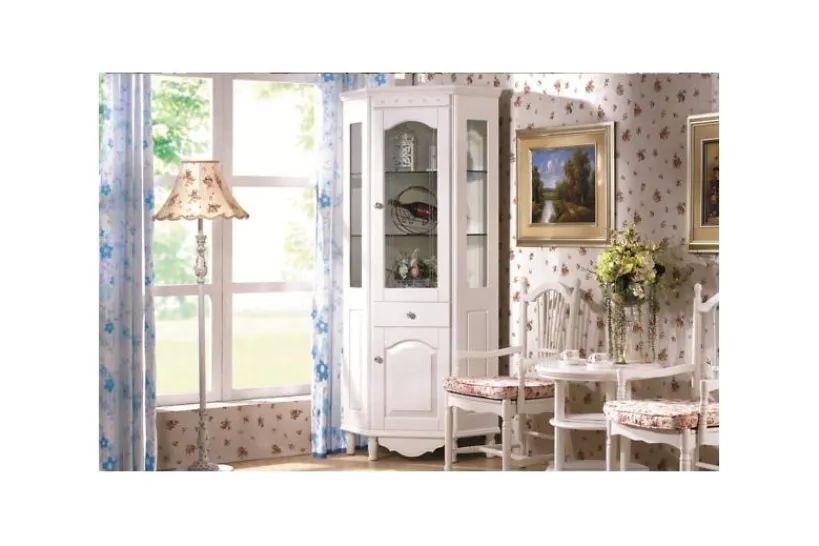 Arrediorg Vetrina ad angolo Princess 830 colore Bianco