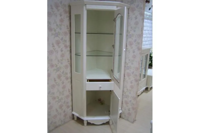 Arrediorg Vetrina ad angolo Princess 830 colore Bianco