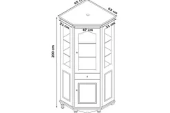 Arrediorg Vetrina ad angolo Princess 830 colore Bianco