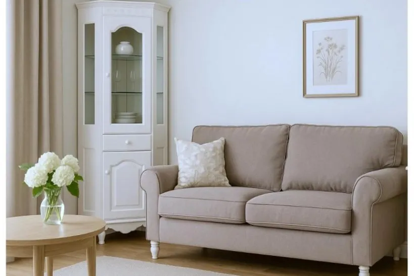 Arrediorg Vetrina ad angolo Princess 830 colore Bianco