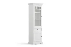 Arrediorg Vetrina alta shabby chic 1 anta sinistra pino massello