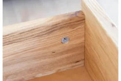 Arrediorg Vetrina 2 ante in legno naturale massello vetro grafite
