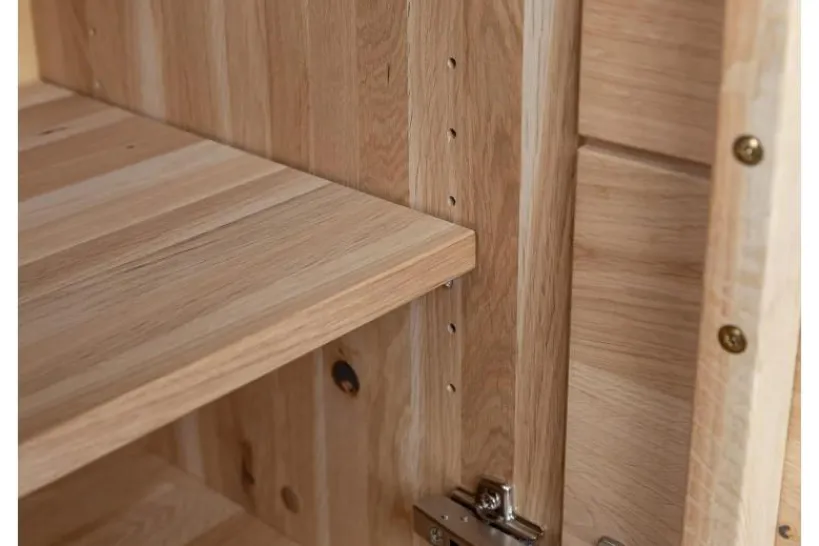 Arrediorg Vetrina 3 ante in legno naturale massello moderna