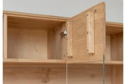 Arrediorg Vetrina 3 ante in legno naturale massello moderna