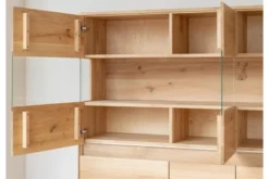 Arrediorg Vetrina 3 ante in legno naturale massello moderna