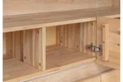 Arrediorg Vetrina 3 ante in legno naturale massello moderna
