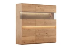 Arrediorg Vetrina 3 ante in legno naturale massello moderna