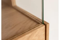Arrediorg Vetrina bassa 2 ante design moderno in massello grezzo
