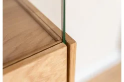 Arrediorg Vetrina bassa 2 ante design moderno in massello grezzo