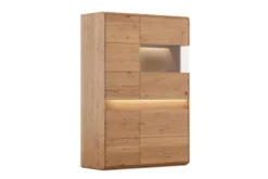 Arrediorg Vetrina bassa 2 ante design moderno in massello grezzo