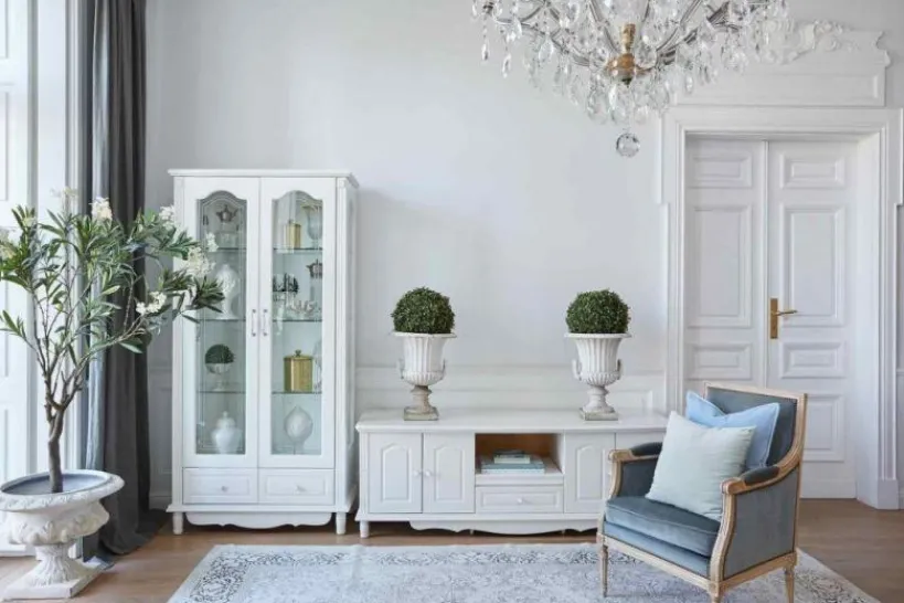 Arrediorg Vetrina bianca 2 ante stile provenzale Princess 861